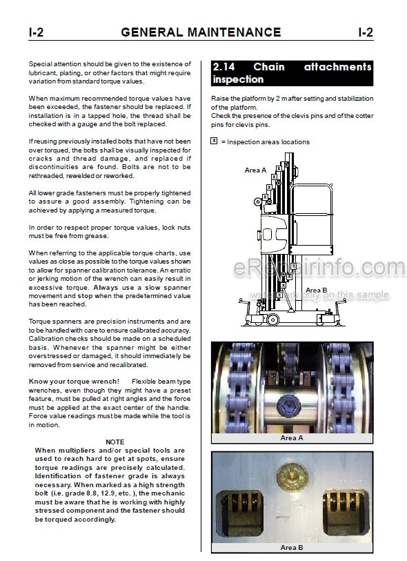 Photo 3 - JLG P20AC To P40DC Service Manual Mast Boom Lift MA0119-07