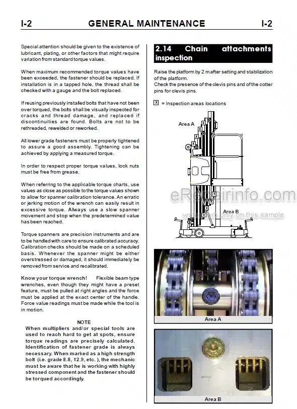 Photo 3 - JLG P20AC To P40DC Service Manual Mast Boom Lift MA0119-07