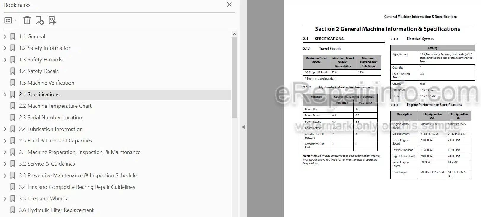 Photo 4 - JLG Skytrak 3013 PVC 1911 Service Manual Telehandler 31211477