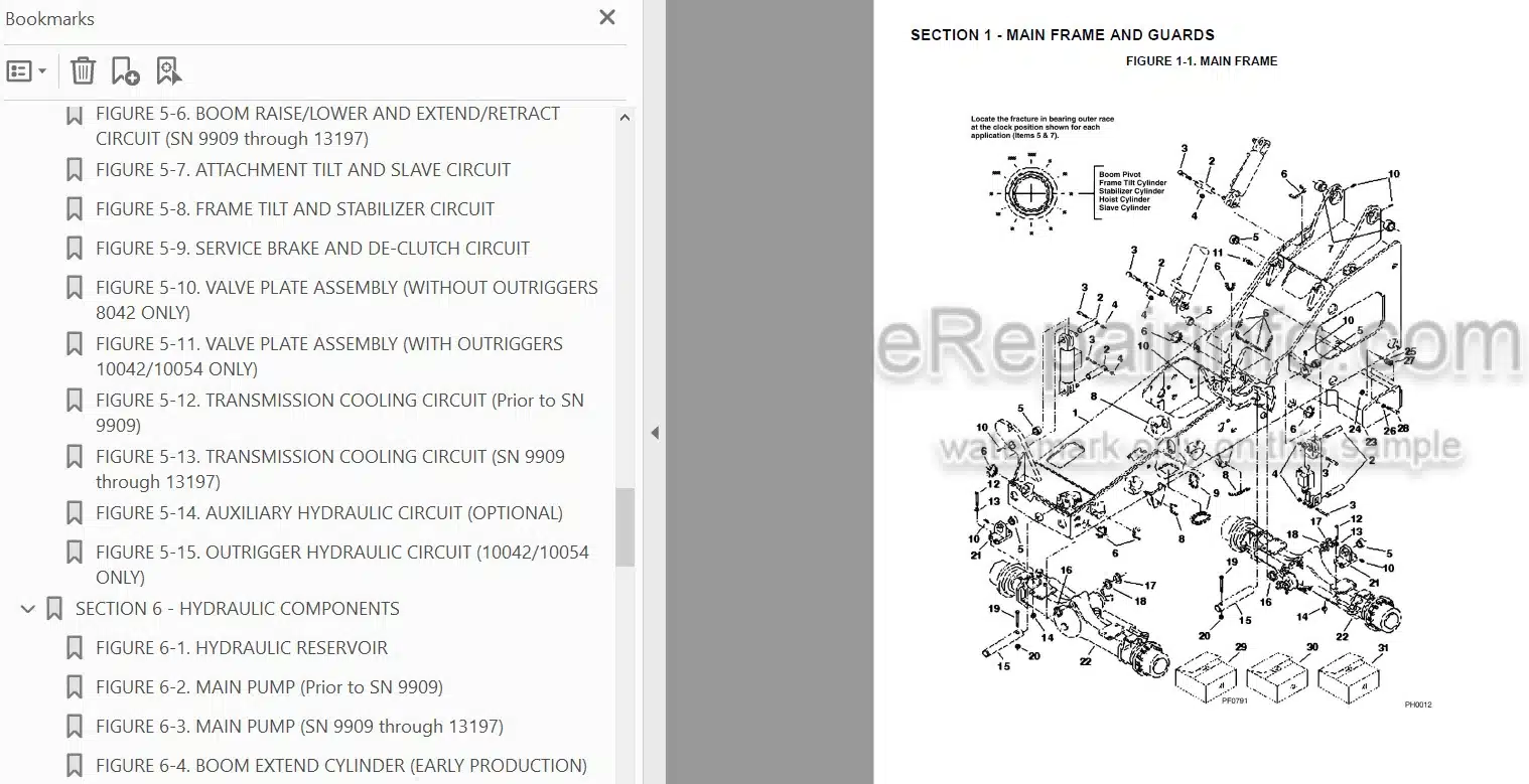 Photo 3 - JLG Skytrak 8042 10042 10054 Illustrated Parts Manual Telehandler 8990187