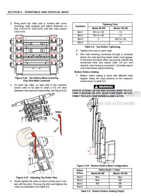 Photo 6 - JLG P20AC To P40DC Service Manual Mast Boom Lift MA0191-05 Japanese Models