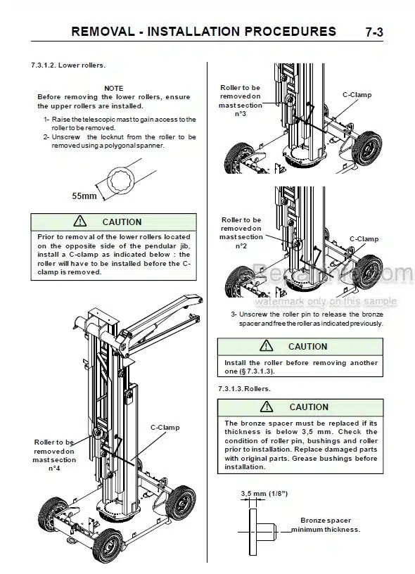 Photo 5 - JLG Toucan V2039E Service Manual Mast Boom Lift MA0179-01