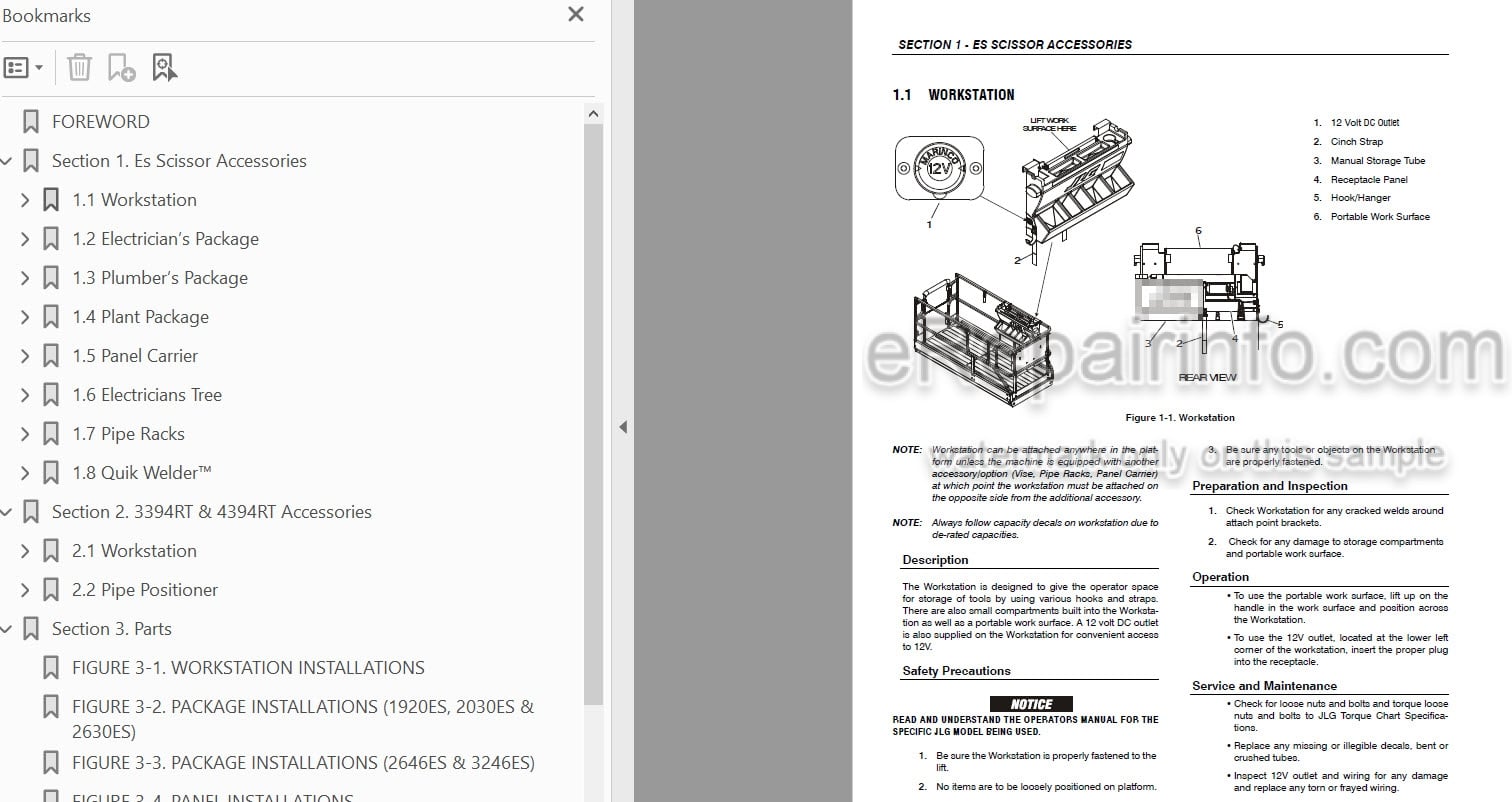 Photo 3 - JLG Workstation In The Sky Accessory Manual For Scissors