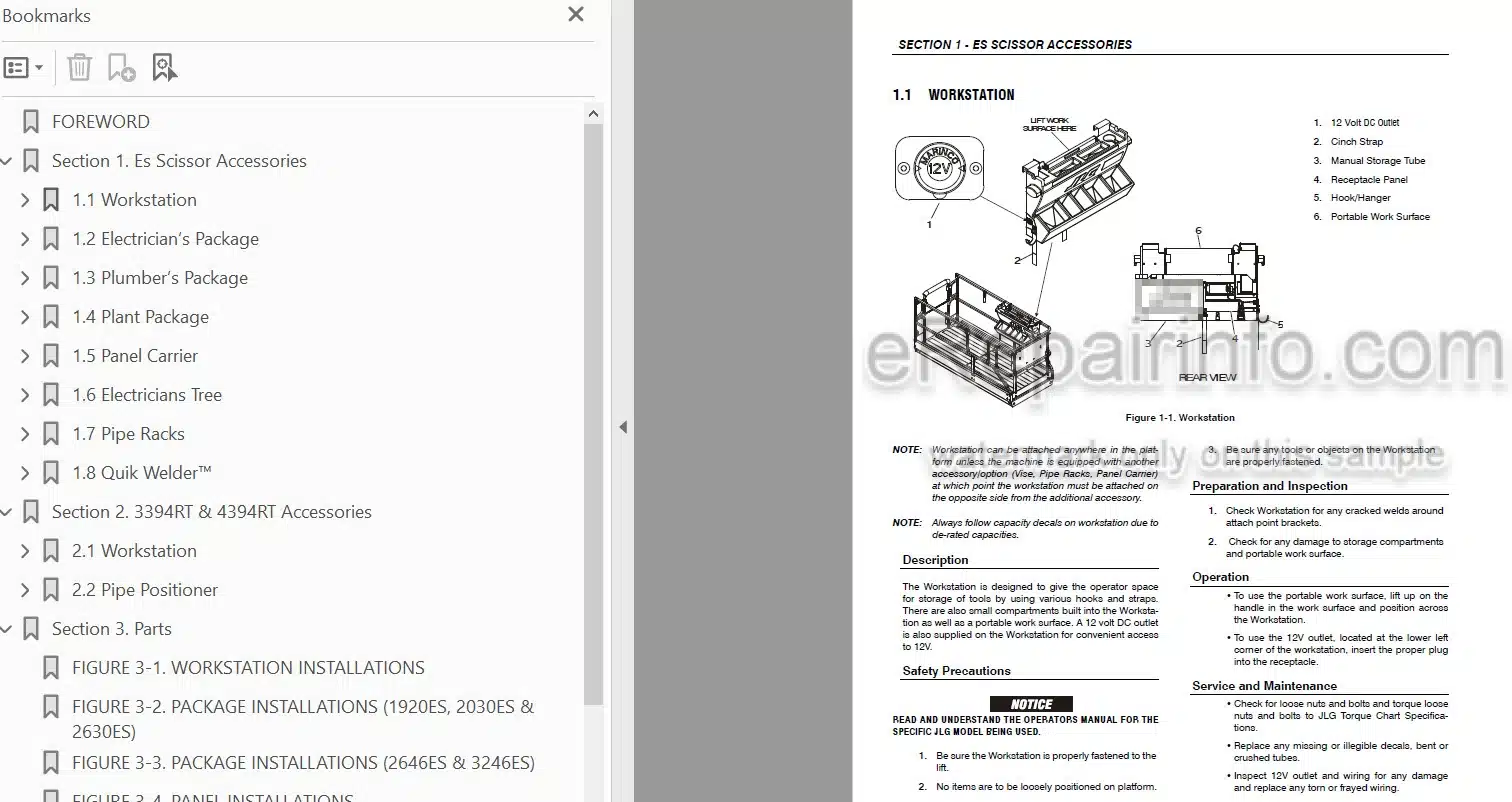 Photo 3 - JLG Workstation In The Sky Accessory Manual For Scissors