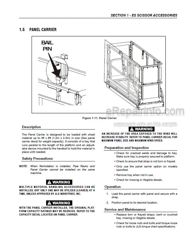 Photo 6 - JLG Lull 522 522-4 622 622-4 824 Service And Maintenance Manual Telehandler 10709972