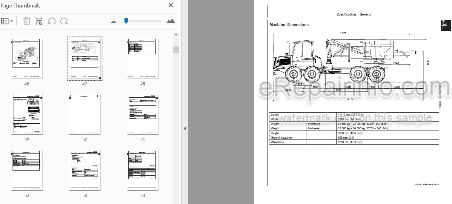 Photo 3 - John Deere 1490D Technical Manual Energy Wood Harvester TM2328