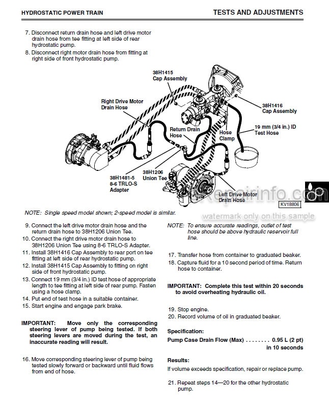 Photo 5 - John Deere 260 270 Technical Manual Skid Steer TM1780