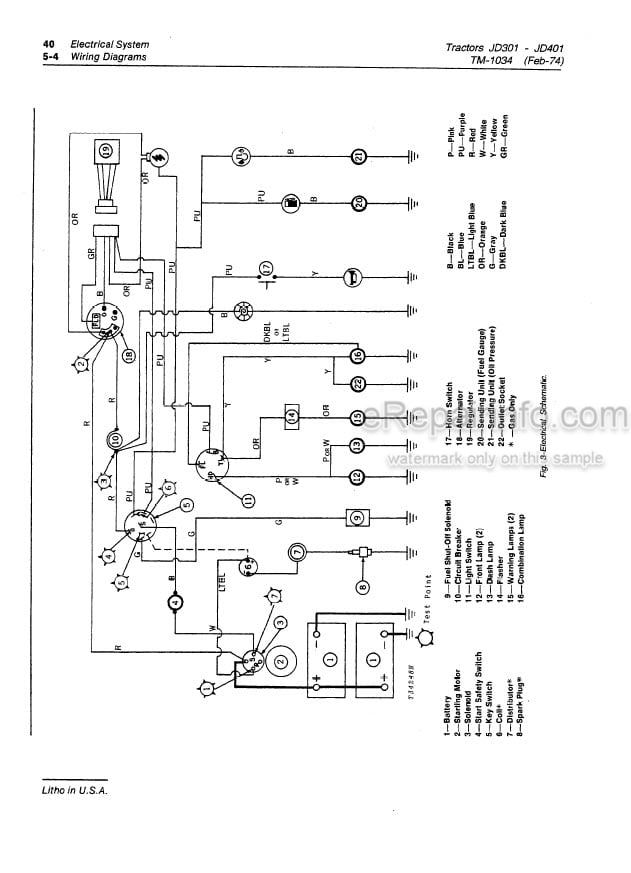 Photo 5 - John Deere 301 401 Technical Manual Tractor And Loader TM1034