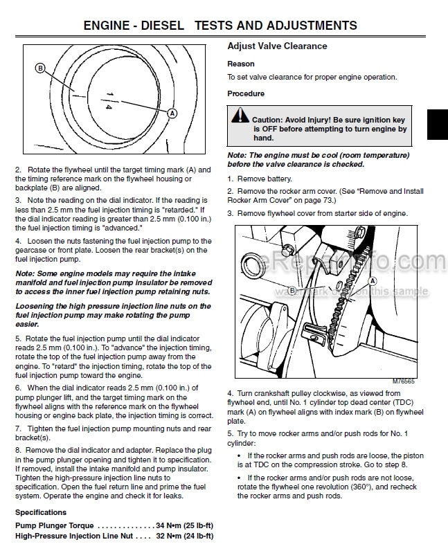 Photo 5 - John Deere 3225C 3235C 3245C Technical Manual Lightweight Fairway Mower TM2105