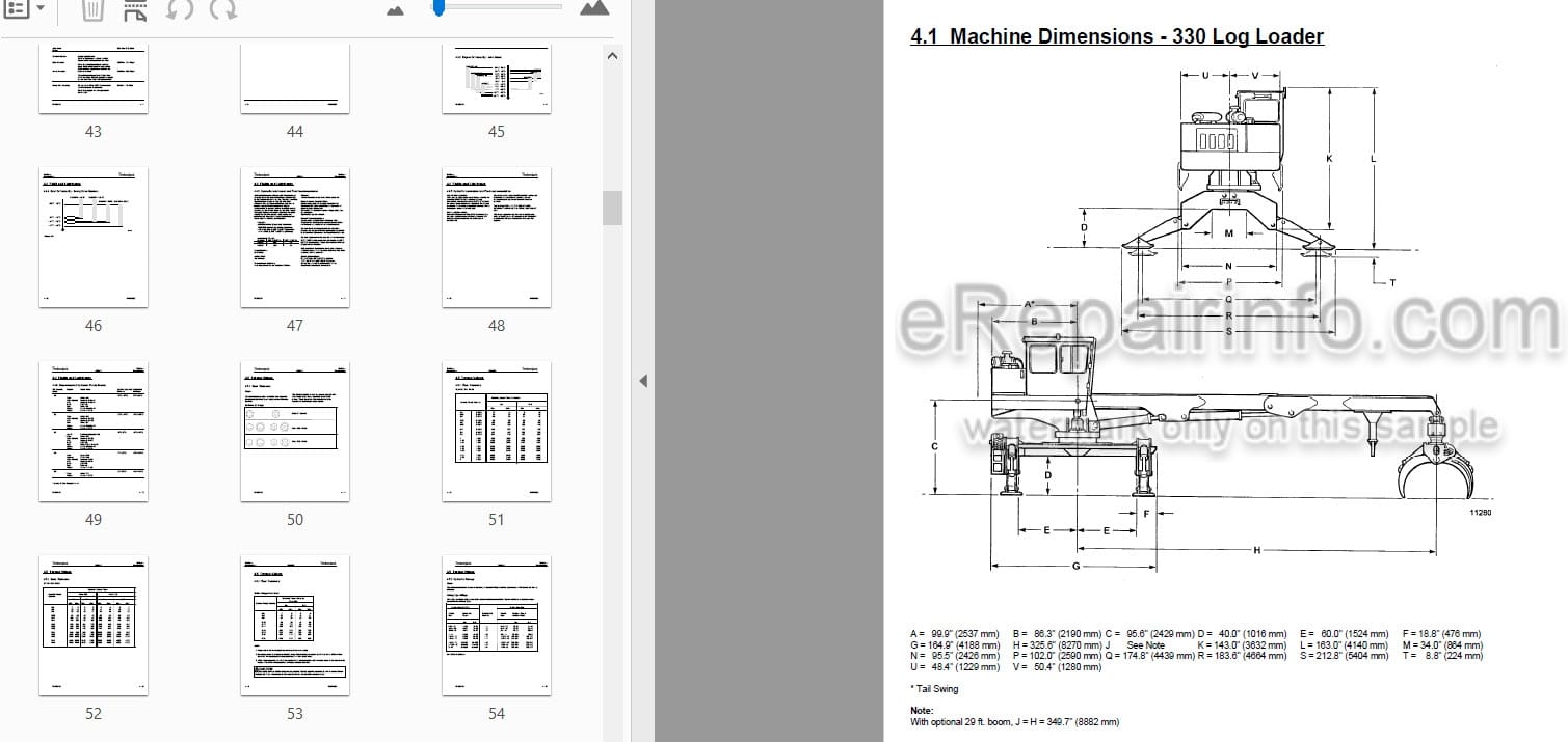 Photo 3 - John Deere 330 430 Technical Manual Log Loader TMF278359