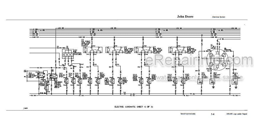 Photo 4 - John Deere 335 435 Technical Manual Log Loader TM1875
