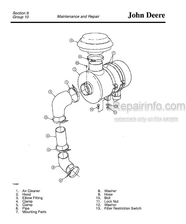 Photo 5 - John Deere 335 435 Technical Manual Log Loader TM1875