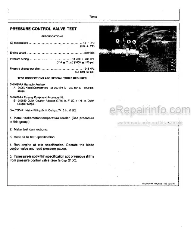 Photo 2 - John Deere 340D 440D 448D Operation And Tests Technical Manual Skidder Grapple Skidder TM1436