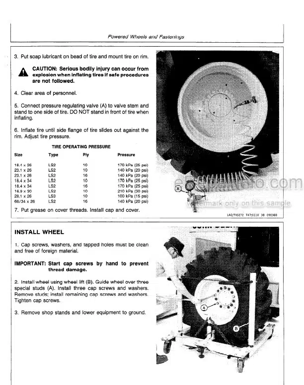 Photo 1 - John Deere 340D 440D 448D Repair Manual Skidder Grapple Skidder TM1437