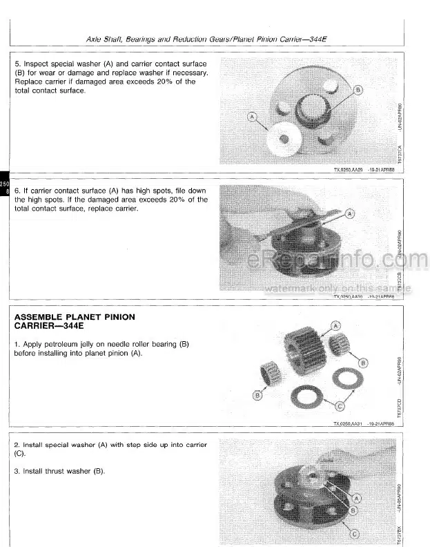 Photo 1 - John Deere 344E 444E Repair Manual Loader TM1422