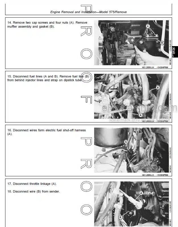 Photo 6 - John Deere 401D Technical Manual Tractor TM1271