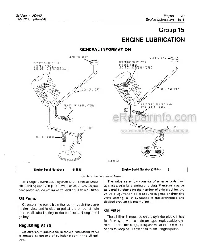 Photo 5 - John Deere 440 440 Series A 440B Technical Manual Skidder TM1009