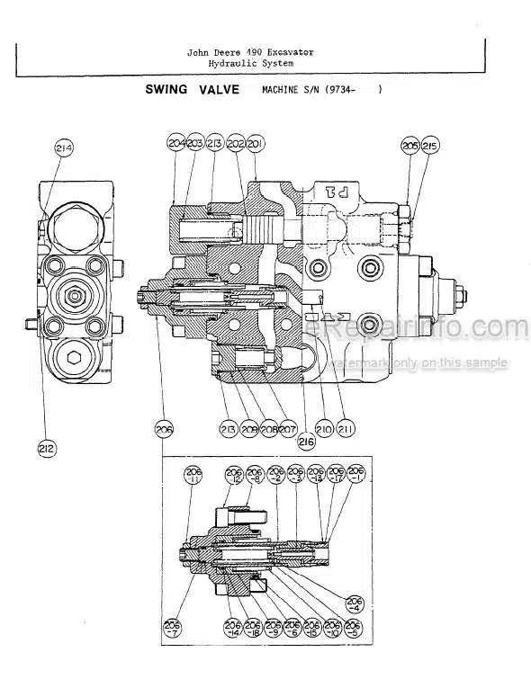 Photo 5 - John Deere 490 Repair Operation And Tests Technical Manual Excavator TM1302
