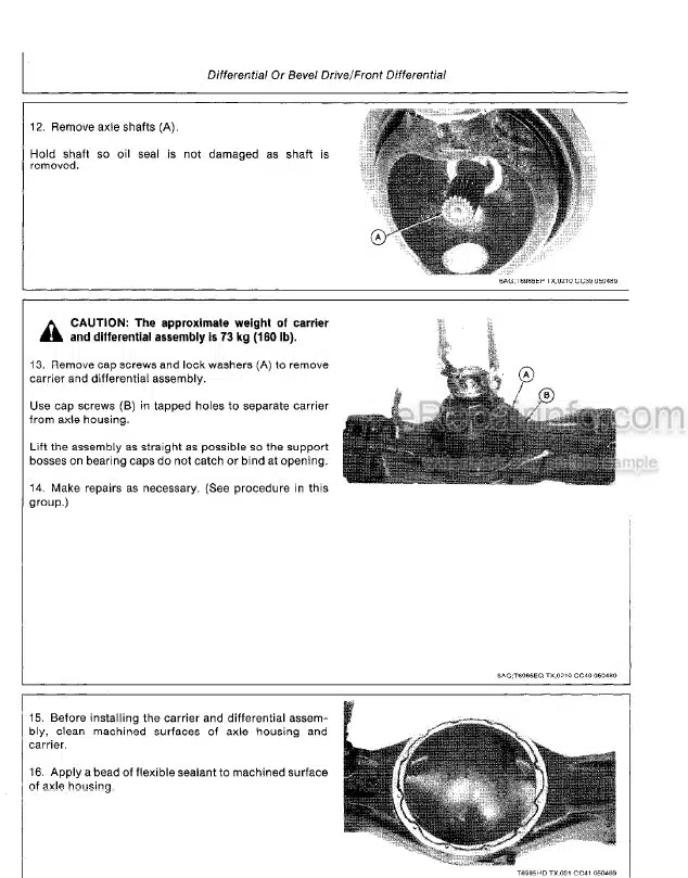 Photo 4 - John Deere 495D Repair Manual Excavator TM1457