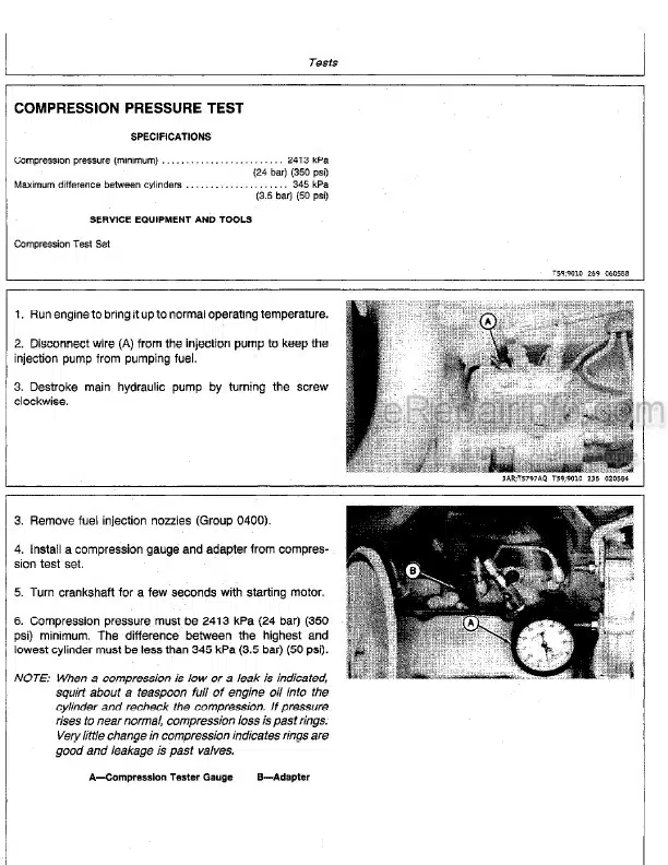 Photo 1 - John Deere 540D 548D Operation And Tests Technical Manual Skidder And Grapple Skidder TM1439