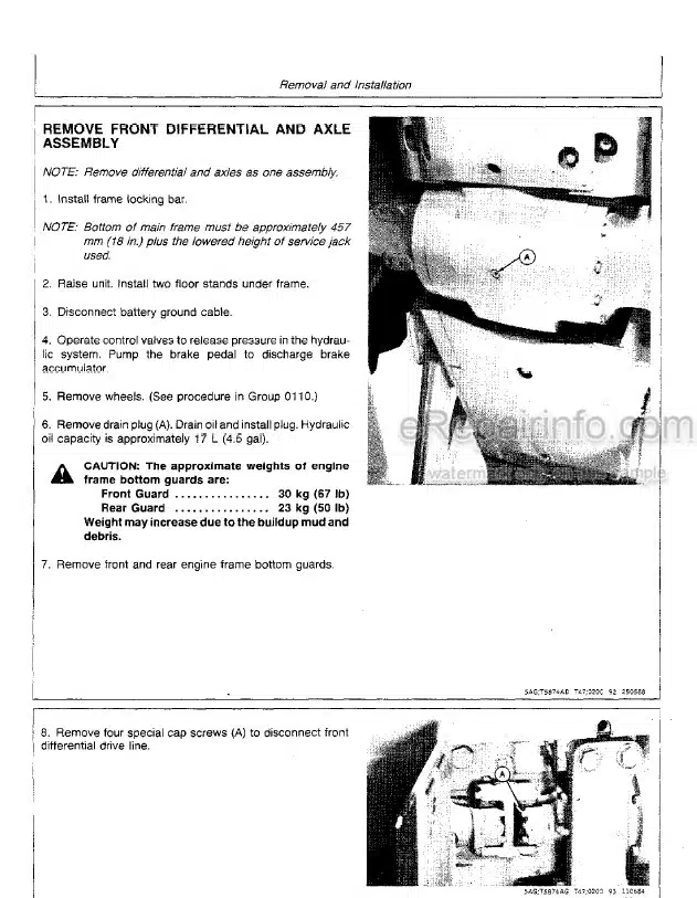 Photo 2 - John Deere 540D 548D Repair Manual Skidder Grapple Skidder TM1438