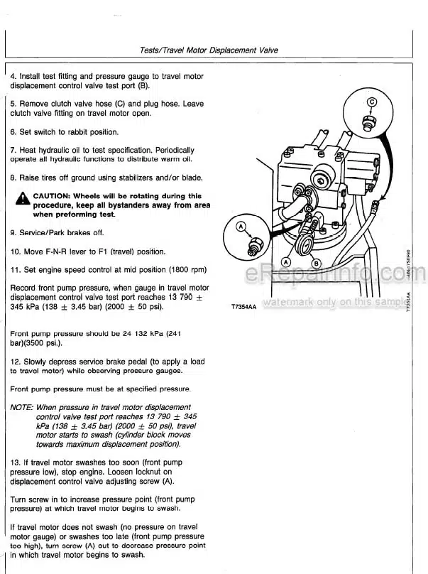 Photo 1 - John Deere 595D Operation And Tests Technical Manual Excavator TM1444