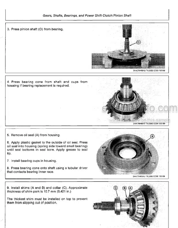 Photo 6 - John Deere 690 690-A Technical Manual Excavator TM1017