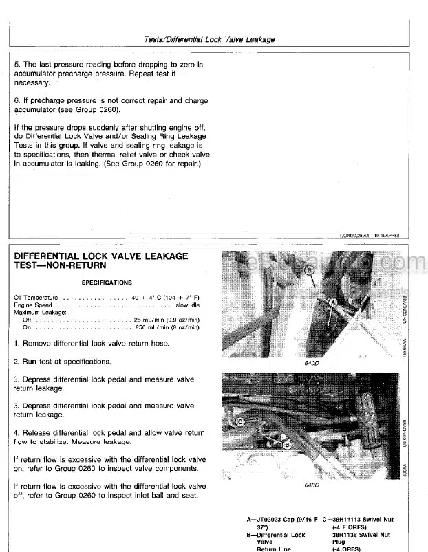 Photo 7 - John Deere 540D 548D Operation And Tests Technical Manual Skidder And Grapple Skidder TM1439