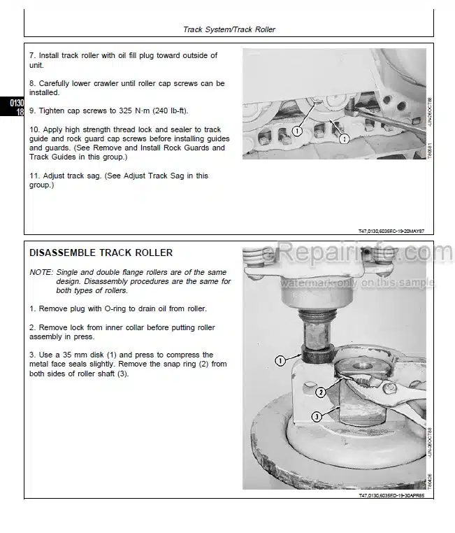 Photo 7 - John Deere 655 Technical Manual Crawler Dozer TM1250