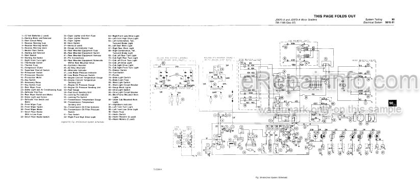 Photo 4 - John Deere 670A 672A Operation And Tests Technical Manual Motor Grader TM1188