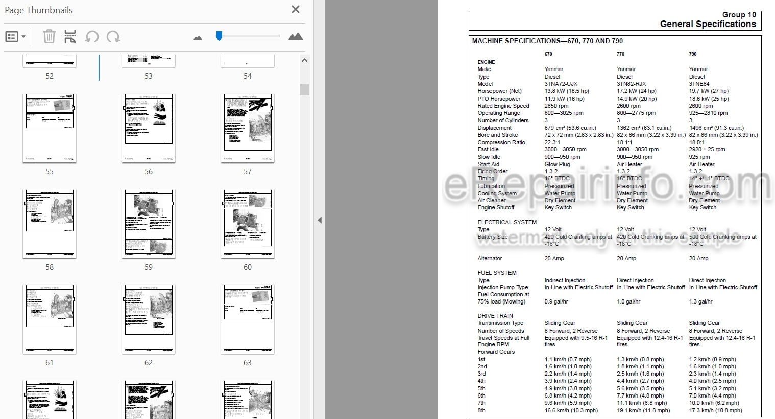 Photo 5 - John Deere 670 To 1070 Technical Manual Compact Utility Tractor TM1470