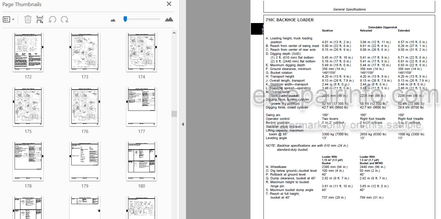 Photo 3 - John Deere 710C Operation And Tests Technical Manual Backhoe Loader TM1450