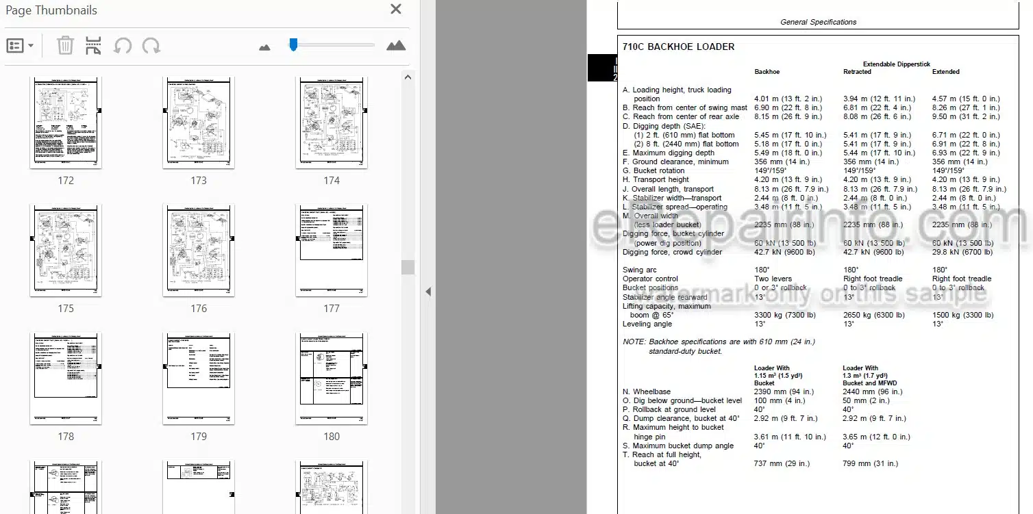 Photo 3 - John Deere 710C Operation And Tests Technical Manual Backhoe Loader TM1450