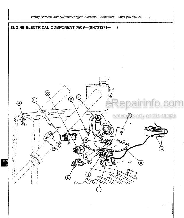 Photo 4 - John Deere 750B 850B Repair Manual Crawler Bulldozer TM1476