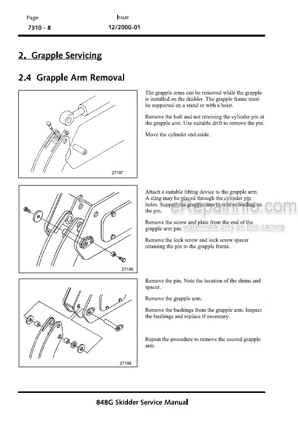 Photo 6 - John Deere JD440-C Technical Manual Skidder Grapple Skidder TM1138