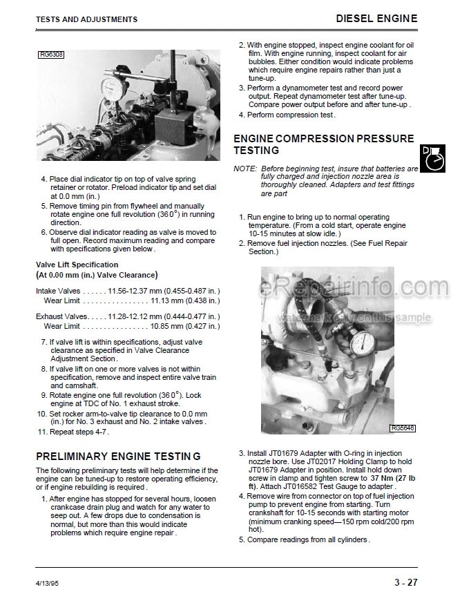 Photo 7 - John Deere JD640 Technical Manual Skidder Grapple Skidder TM1124
