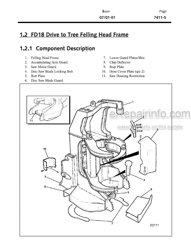 Photo 4 - John Deere FD Series Technical Manual Drive To Tree Disc Saw Head TMF381707