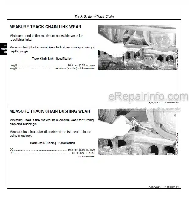 Photo 7 - John Deere 992D-LC Technical Manual Excavator TM1463