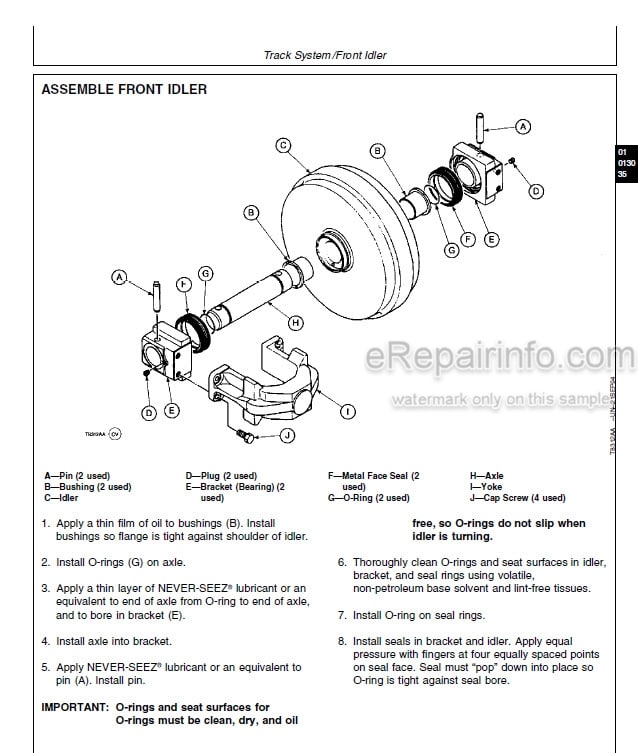 Photo 5 - John Deere Hitachi EX110-5 Repair Manual Excavator TM1733