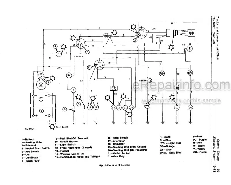 Photo 4 - John Deere JD301-A Technical Manual Tractor And Loader TM1088