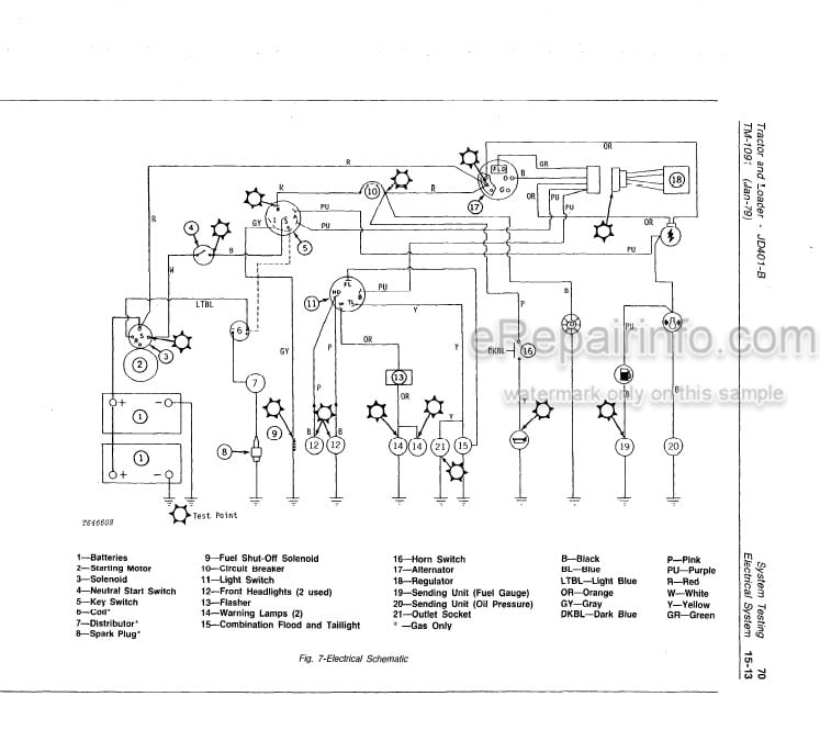 Photo 3 - John Deere JD401-B Technical Manual Tractor And Loader TM1091