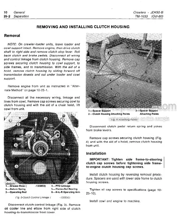 Photo 6 - John Deere JD500 Series B Technical Manual Loader Backhoe TM1024