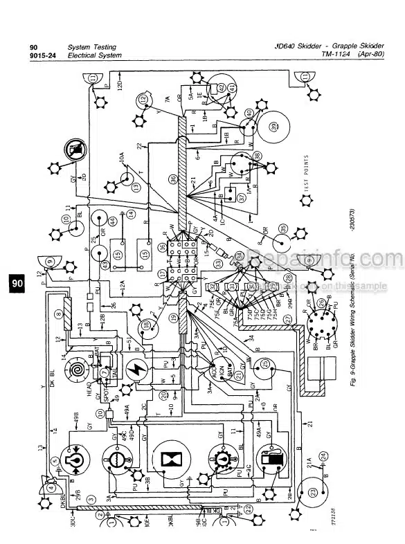 Photo 4 - John Deere JD640 Technical Manual Skidder Grapple Skidder TM1124