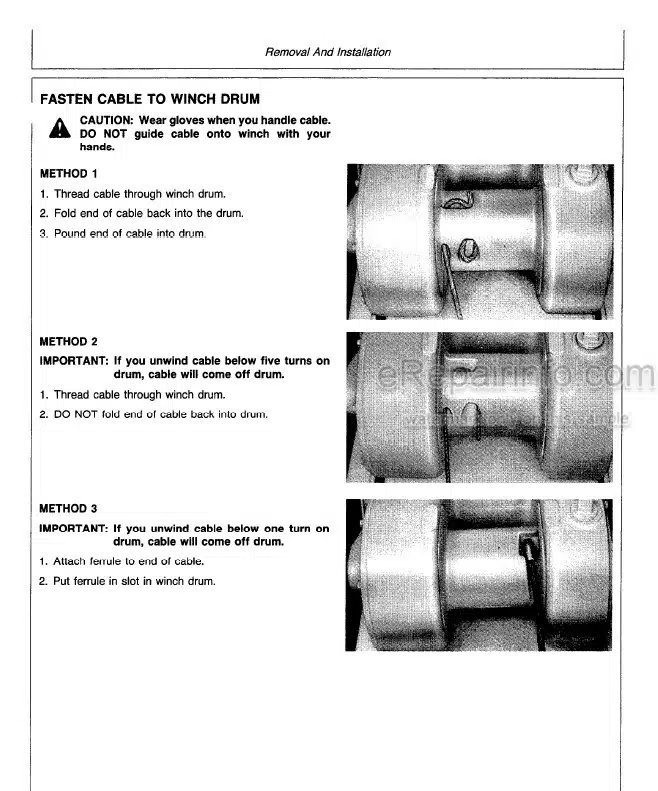 Photo 2 - John Deere JD640 Technical Manual Skidder Grapple Skidder TM1124