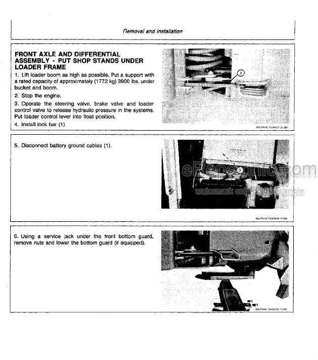 Photo 1 - John Deere JD644C JD646C Technical Manual Loader And Compactor TM1229