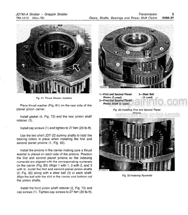 Photo 7 - John Deere JD740-A Technical Manual Grapple Skidder TM1213