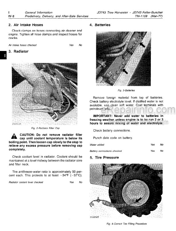 Photo 9 - John Deere JD743 Technical Manual Tree Harvester And Feller-Buncher TM1159