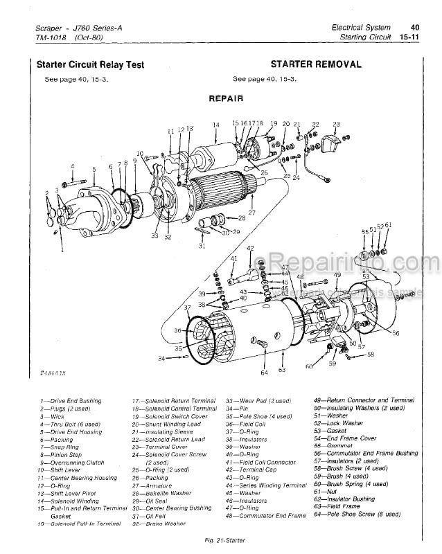 Photo 5 - John Deere JD760 Series A Technical Manual Scraper TM1018