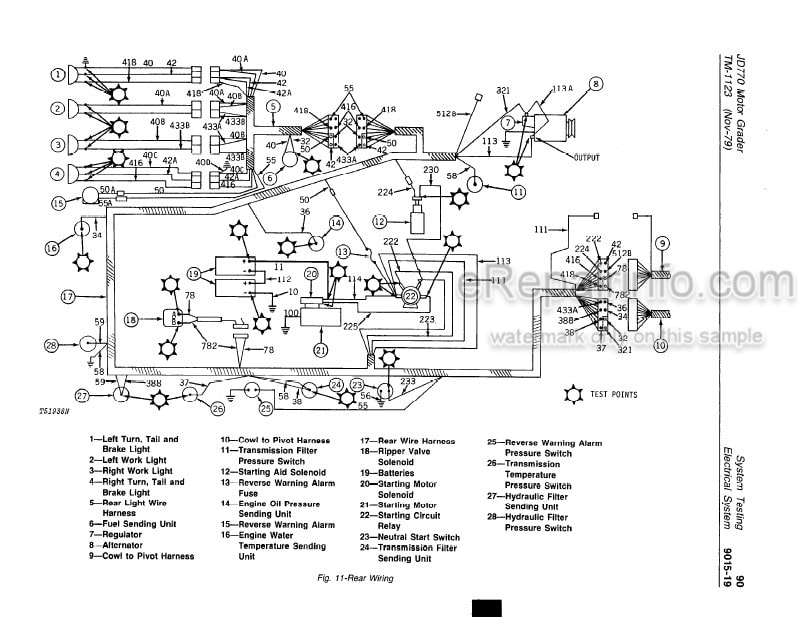Photo 3 - John Deere JD770 Technical Manual Motor Grader TM1123