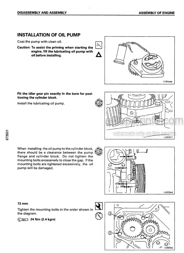 Photo 1 - Komatsu 102-1 102-2 Series Shop Manual Diesel Engine YEBM200101